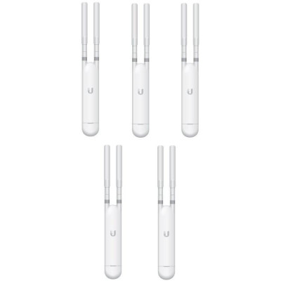 Точка доступу Ubiquiti UniFi UAP-AC-M-5 5-pack (AC1200, 2x2 MIMO, 1x10/100/1000 Mbps, PoE, MESH, без адаптерів живлення)