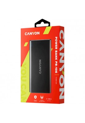 Універсальна мобільна батарея Canyon 10000mAh Black (CNE-CPB1006B)