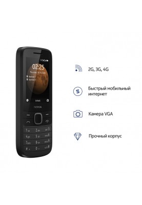 Мобільний телефон Nokia 225 4G Dual Sim Black