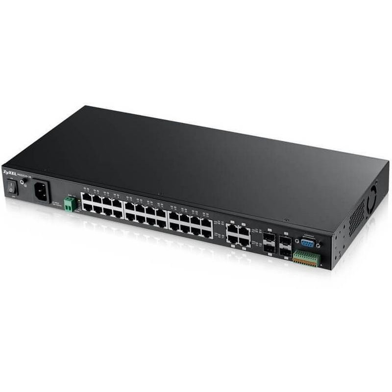 Коммутатор ZYXEL MGS3520-28 (MGS3520-28-EU01V1F) (24xGE, 4xGE/SFP, питание AC/DC, L2)