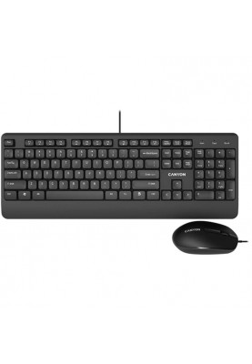 Комплект (клавіатура, мишка) Canyon CNE-CSET4-RU USB Black