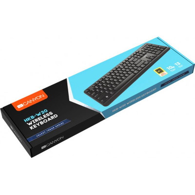 Клавіатура бездротова Canyon CNS-HKBW02-RU Black USB