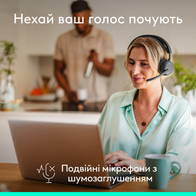 Bluetooth-гарнітура Logitech Zone Wireless 2 ES Graphite (981-001503) Bluetooth-гарнітура Logitech Zone Wireless 2 ES Graphite (981-001503)