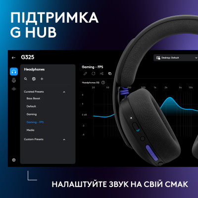 Гарнітура Logitech G325 Lightspeed Black (981-001524) Гарнітура Logitech G325 Lightspeed Black (981-001524)