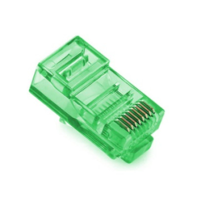 Конектор RJ 45 Merlion (RJ45ML-GR/09051) Cat. 5 UTP, Green, 100 шт/уп