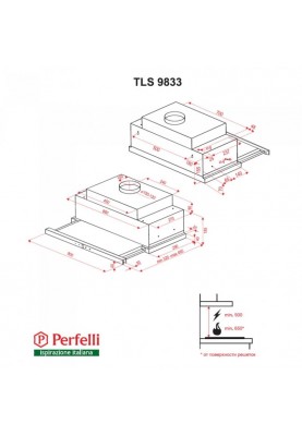 Витяжка Perfelli TLS 9833 W LED Strip