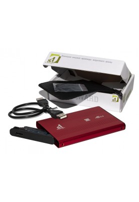 Зовнішня кишеня 1StCharger SATA HDD/SSD 2.5", USB 2.0, Red (HDE1STU2520BR)