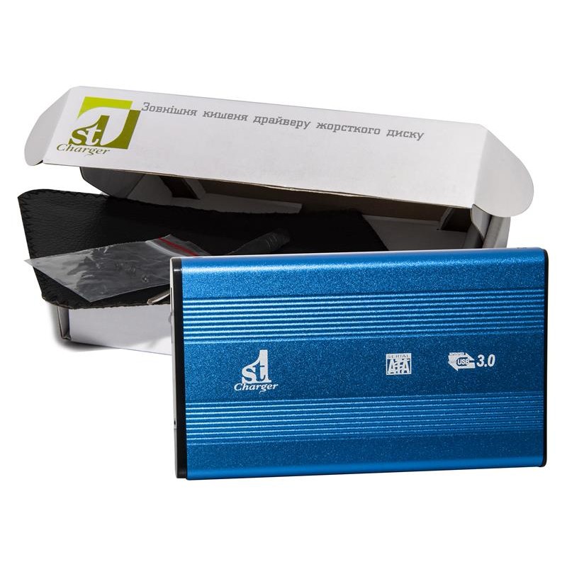 Зовнішня кишеня 1StCharger SATA HDD/SSD 2.5", USB 3.0, Blue (HDE1STU2530BB)