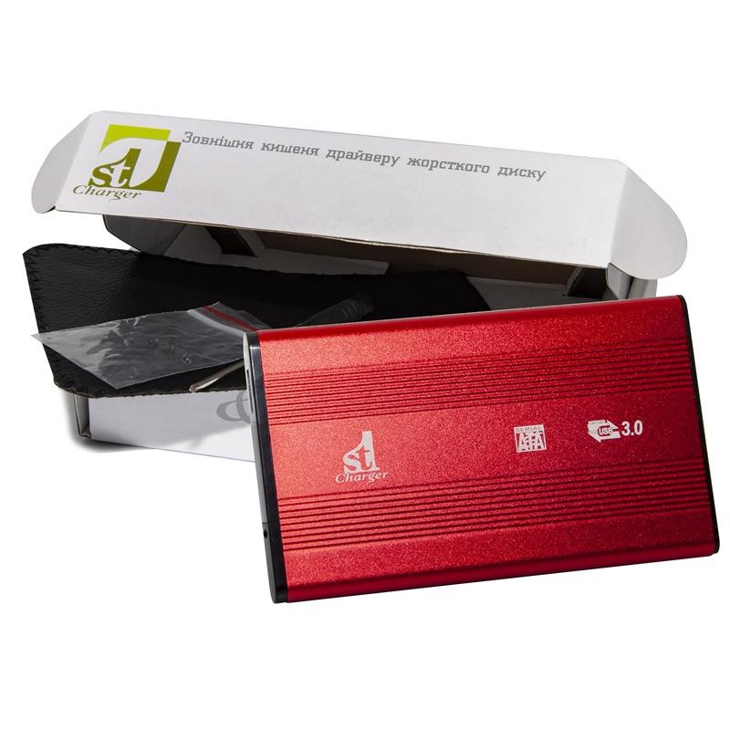 Зовнішня кишеня 1StCharger SATA HDD/SSD 2.5", USB 3.0, Red (HDE1STU2530BR)