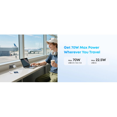 Мережевий зарядний пристрій Anker Charger 70W, 3xUSB-C, 1xUSB-A, Black (A121CG11) Мережевий зарядний пристрій Anker Charger 70W, 3xUSB-C, 1xUSB-A, Black (A121CG11)