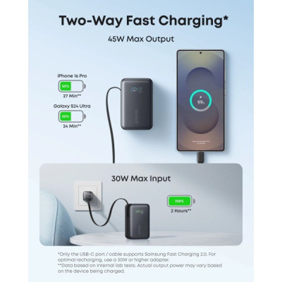 Універсальна мобільна батарея Anker Nano 10000mAh 45W Black (A1638H11) Універсальна мобільна батарея Anker Nano 10000mAh 45W Black (A1638H11)