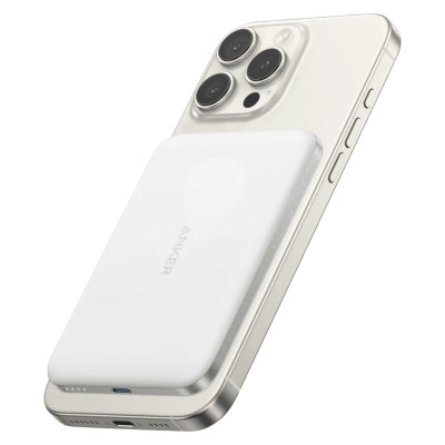 Універсальна мобільна батарея Anker Nano MagGo Slim 5000mAh 20W White (A1665H21) Універсальна мобільна батарея Anker Nano MagGo Slim 5000mAh 20W White (A1665H21)