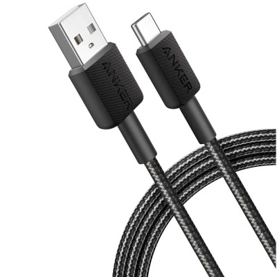 Кабель Anker 322 USB-A - USB-C 1.8 м, Black (A81H6G11)