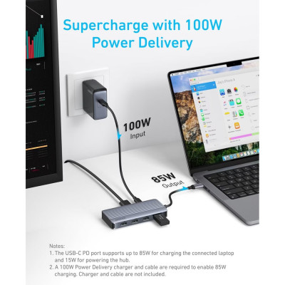 USB-хаб Anker USB-C 7-в-1 Black (A83740A2) USB-хаб Anker USB-C 7-в-1 Black (A83740A2)