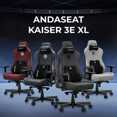 Крісло для геймерів Anda Seat Kaiser 3E XL Dark Gray Fabric (AD23YC-XL-09-GB-CF-G01)
