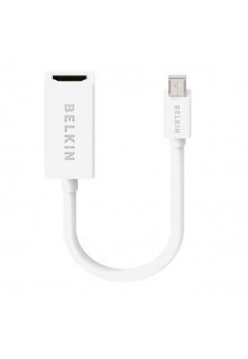 Адаптер Belkin mini DisplayPort - HDMI (M/F), 0.12 м, White (F2CD078DSAPL)