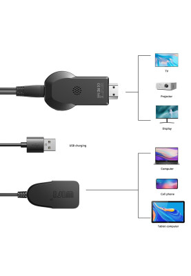 Адаптер XO GB012 HDMI - USB-A (M/M) Black