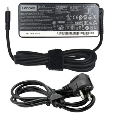 Блок живлення Lenovo 20V 65W 3.25A USB Type-C + каб. живл. (ADLX65YCC3D)