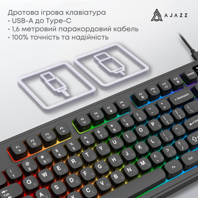 Клавіатура Ajazz AF98 Black USB-C Black (AF98-B) Клавіатура Ajazz AF98 Black USB-C Black (AF98-B)