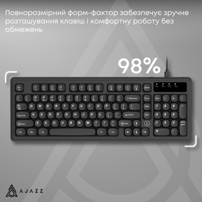 Клавіатура Ajazz AF98 Black USB-C Black (AF98-B) Клавіатура Ajazz AF98 Black USB-C Black (AF98-B)