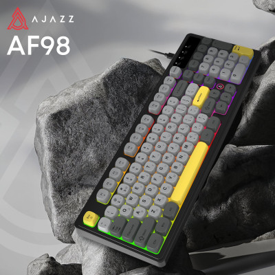 Клавіатура Ajazz AF98 Black USB-C Black Gray Yellow (AF98-BGY) Клавіатура Ajazz AF98 Black USB-C Black Gray Yellow (AF98-BGY)