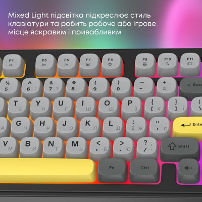 Клавіатура Ajazz AF98 Black USB-C Black Gray Yellow (AF98-BGY) Клавіатура Ajazz AF98 Black USB-C Black Gray Yellow (AF98-BGY)