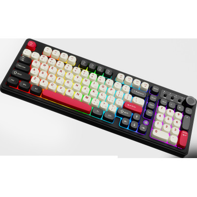Клавіатура бездротова Ajazz AF98 Plus Black Shark Red (AF98-PLUS-BSR) Клавіатура бездротова Ajazz AF98 Plus Black Shark Red (AF98-PLUS-BSR)