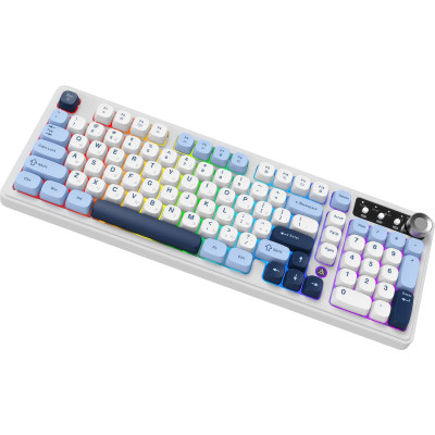 Клавіатура бездротова Ajazz AF98 Plus Glacier Blue (AF98-PLUS-GB) Клавіатура бездротова Ajazz AF98 Plus Glacier Blue (AF98-PLUS-GB)
