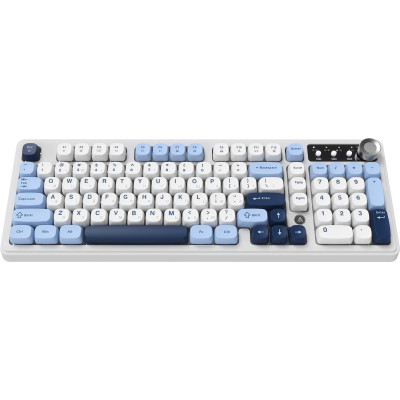 Клавіатура бездротова Ajazz AF98 Plus Glacier Blue (AF98-PLUS-GB) Клавіатура бездротова Ajazz AF98 Plus Glacier Blue (AF98-PLUS-GB)