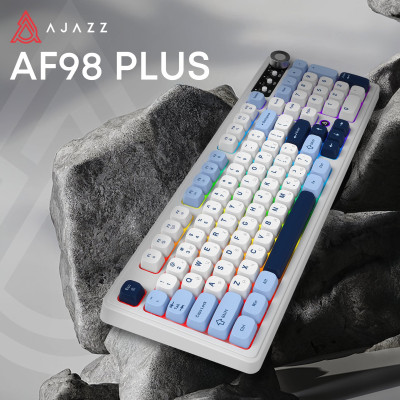 Клавіатура бездротова Ajazz AF98 Plus Glacier Blue (AF98-PLUS-GB) Клавіатура бездротова Ajazz AF98 Plus Glacier Blue (AF98-PLUS-GB)