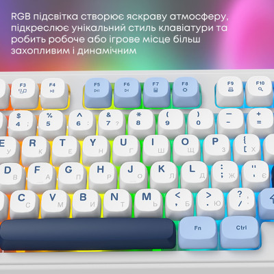 Клавіатура бездротова Ajazz AF98 Plus Glacier Blue (AF98-PLUS-GB) Клавіатура бездротова Ajazz AF98 Plus Glacier Blue (AF98-PLUS-GB)