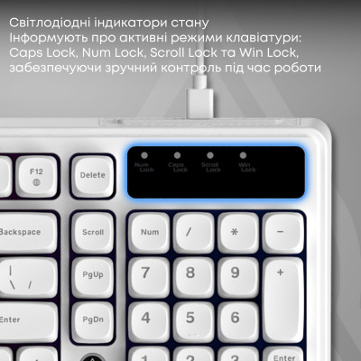 Клавіатура Ajazz AF98 Black USB-C White (AF98-W) Клавіатура Ajazz AF98 Black USB-C White (AF98-W)