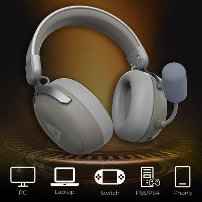Bluetooth-гарнітура Ajazz AHM08 MAX 3-Mode Grey (AHM08-MAX-GW) Bluetooth-гарнітура Ajazz AHM08 MAX 3-Mode Grey (AHM08-MAX-GW)