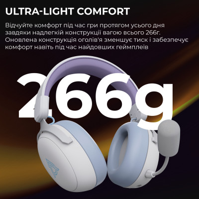Bluetooth-гарнітура Ajazz AHM08 MAX 3-Mode White (AHM08-MAX-PWB)