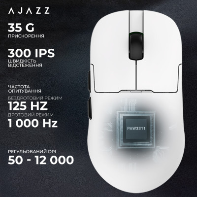 Миша бездротова Ajazz AJ159P MC White (AJ159P-MC-W)
