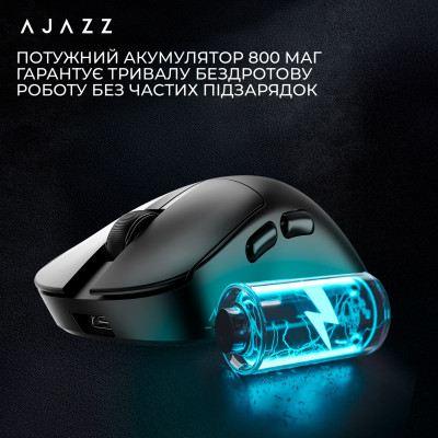 Миша бездротова Ajazz AJ179 V2 Max Black (AJ179-V2-MAX-B) Миша бездротова Ajazz AJ179 V2 Max Black (AJ179-V2-MAX-B)