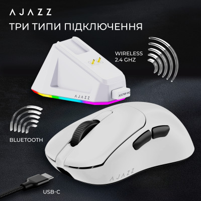 Миша бездротова Ajazz AJ179P MC White (AJ179P-MC-W) Миша бездротова Ajazz AJ179P MC White (AJ179P-MC-W)