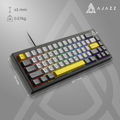 Клавіатура Ajazz AK650 Moon Yellow Switch Black USB-C (AK650-MY-GWY) Клавіатура Ajazz AK650 Moon Yellow Switch Black USB-C (AK650-MY-GWY)