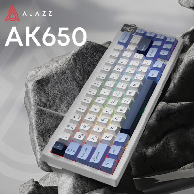Клавіатура Ajazz AK650 Sea Salt Switch White USB-C (AK650-SS-BWB) Клавіатура Ajazz AK650 Sea Salt Switch White USB-C (AK650-SS-BWB)