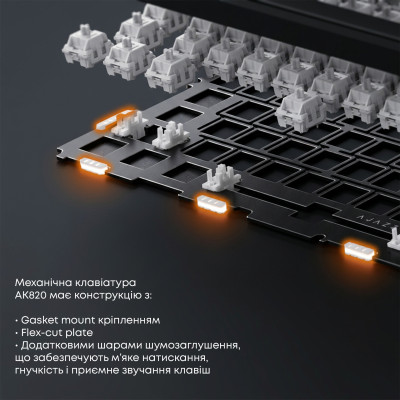 Клавіатура Ajazz AK820 Sea Salt Switch White USB-C (AK820-SS-PWB)