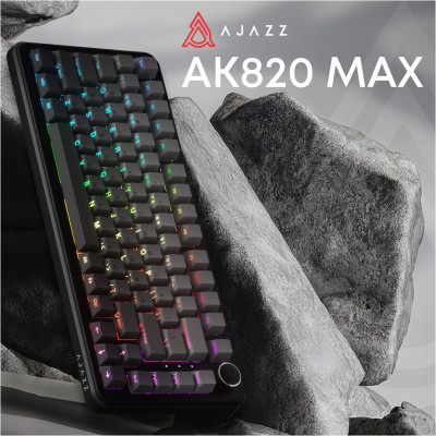 Клавіатура Ajazz AK820 Max Magnetic Switch RGB Gradient Black (AK820MAX-M-S-GG)
