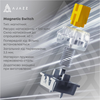 Клавіатура Ajazz AK820 Max Magnetic Switch RGB Gradient Black (AK820MAX-M-S-GG)