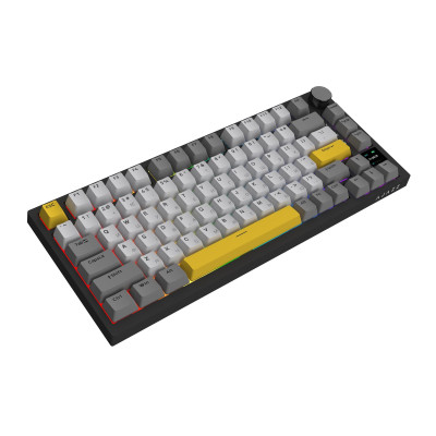 Клавіатура бездротова Ajazz AK820 Pro Flying Fish Switch Black RGB With Screen (AK820PRO-FF-BGY)