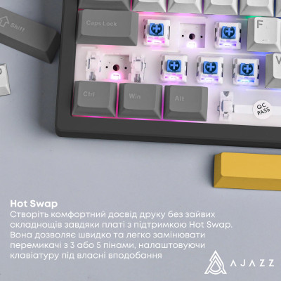 Клавіатура Ajazz AK870 V2 Flying Fish Switch Black USB-C (AK870-V2-FF-BGY) Клавіатура Ajazz AK870 V2 Flying Fish Switch Black USB-C (AK870-V2-FF-BGY)