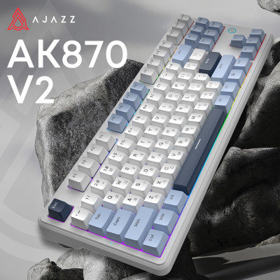 Клавіатура Ajazz AK870 V2 Flying Fish Switch White USB-C (AK870-V2-FF-BWB) Клавіатура Ajazz AK870 V2 Flying Fish Switch White USB-C (AK870-V2-FF-BWB)
