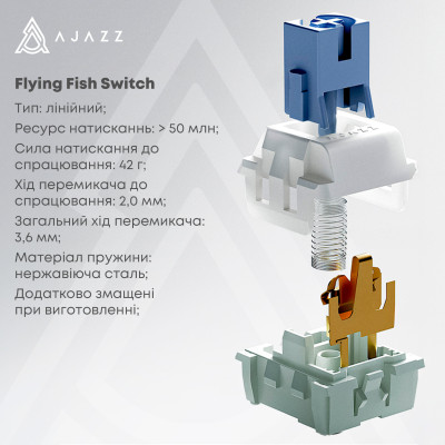 Клавіатура Ajazz AK870 V2 Flying Fish Switch White USB-C (AK870-V2-FF-BWB) Клавіатура Ajazz AK870 V2 Flying Fish Switch White USB-C (AK870-V2-FF-BWB)