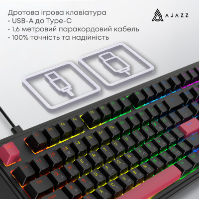 Клавіатура Ajazz AK980 Red Switch Black USB-C (AK980-R-BR) Клавіатура Ajazz AK980 Red Switch Black USB-C (AK980-R-BR)