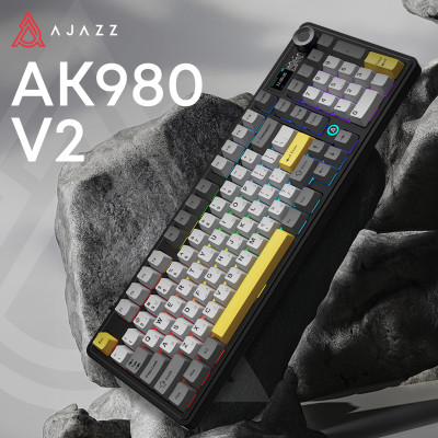 Клавіатура бездротова Ajazz AK980 V2 Maillard Switch Black (AK980-V2-M-BGY) Клавіатура бездротова Ajazz AK980 V2 Maillard Switch Black (AK980-V2-M-BGY)