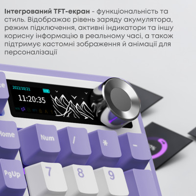 Клавіатура бездротова Ajazz AK980 V2 Maillard Switch White (AK980-V2-M-PWB)