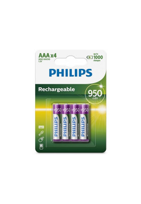 Акумулятор Philips AAA/HR03 Ni-MH 950 mAh BL 4шт